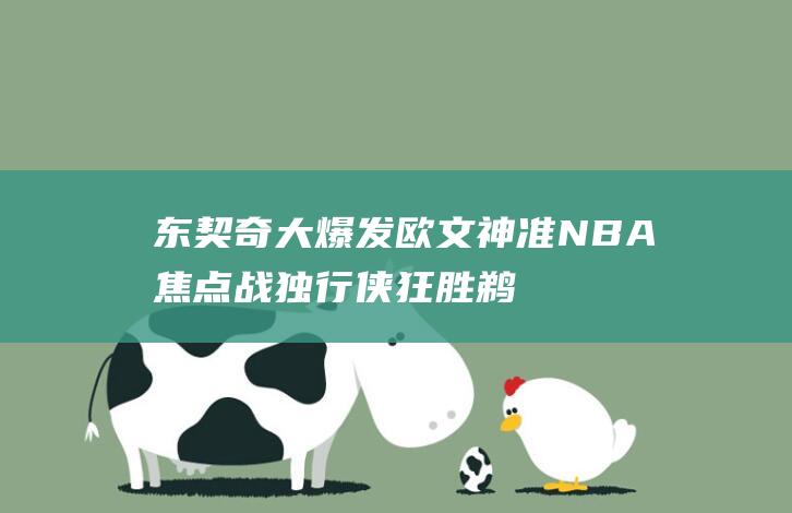东契奇大爆发 欧文神准 NBA焦点战 独行侠狂胜鹈鹕